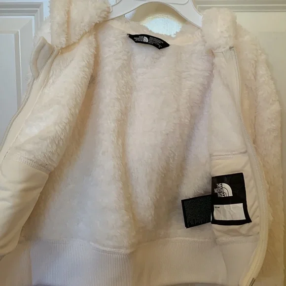 NWT The North Face Suave Oso Full-Zip Hooded Jacket - Kids. Gardenia White.